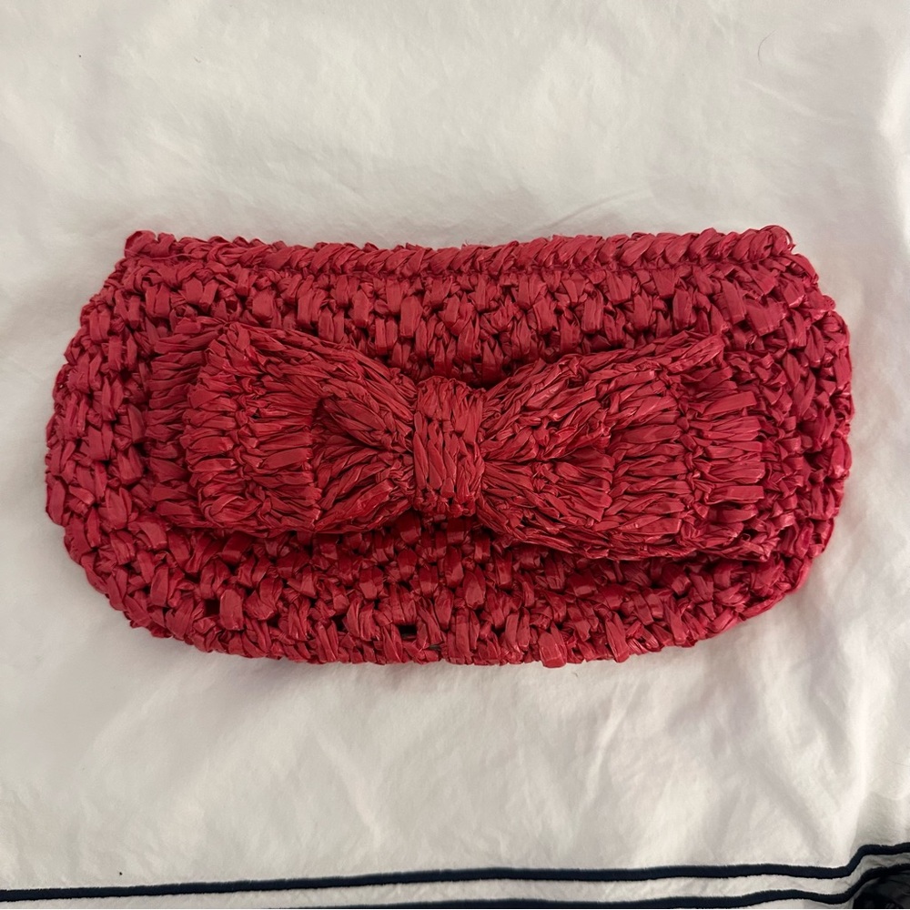 Red Woven Clutch